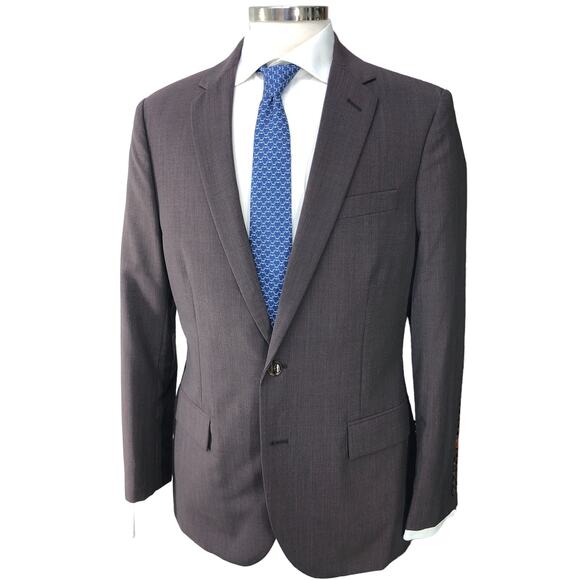 J Crew Factory Mens Size 40R Thompson Sport Coat 2 Button Notch Lapel Wool Brown